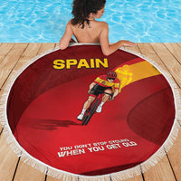 Spain Cycling Beach Blanket You Don't Stop Cycling When You Get Old - Wonder Print Shop