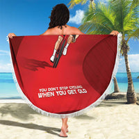 Spain Cycling Beach Blanket You Don't Stop Cycling When You Get Old - Wonder Print Shop