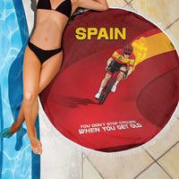 Spain Cycling Beach Blanket You Don't Stop Cycling When You Get Old - Wonder Print Shop