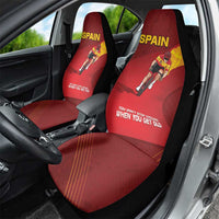 Spain Cycling Car Seat Cover You Don't Stop Cycling When You Get Old - Wonder Print Shop