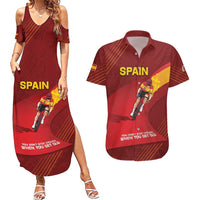 Personalized Spain Cycling Couples Matching Summer Maxi Dress and Hawaiian Shirt You Don't Stop Cycling When You Get Old - Wonder Print Shop