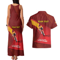 Personalized Spain Cycling Couples Matching Tank Maxi Dress and Hawaiian Shirt You Don't Stop Cycling When You Get Old - Wonder Print Shop