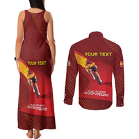 Personalized Spain Cycling Couples Matching Tank Maxi Dress and Long Sleeve Button Shirt You Don't Stop Cycling When You Get Old - Wonder Print Shop