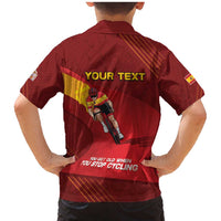Personalized Spain Cycling Family Matching Mermaid Dress and Hawaiian Shirt You Don't Stop Cycling When You Get Old - Wonder Print Shop