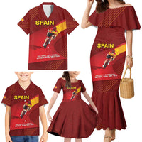 Personalized Spain Cycling Family Matching Mermaid Dress and Hawaiian Shirt You Don't Stop Cycling When You Get Old - Wonder Print Shop