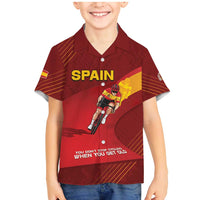 Personalized Spain Cycling Family Matching Mermaid Dress and Hawaiian Shirt You Don't Stop Cycling When You Get Old - Wonder Print Shop