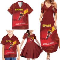 Personalized Spain Cycling Family Matching Summer Maxi Dress and Hawaiian Shirt You Don't Stop Cycling When You Get Old - Wonder Print Shop