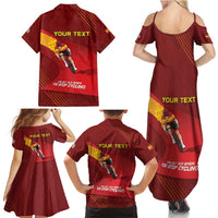 Personalized Spain Cycling Family Matching Summer Maxi Dress and Hawaiian Shirt You Don't Stop Cycling When You Get Old - Wonder Print Shop