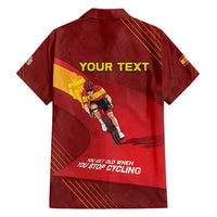 Personalized Spain Cycling Family Matching Summer Maxi Dress and Hawaiian Shirt You Don't Stop Cycling When You Get Old - Wonder Print Shop