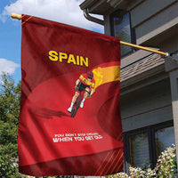 Spain Cycling Garden Flag You Don't Stop Cycling When You Get Old - Wonder Print Shop