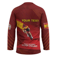 Personalized Spain Cycling Hockey Jersey You Don't Stop Cycling When You Get Old - Wonder Print Shop
