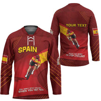 Personalized Spain Cycling Hockey Jersey You Don't Stop Cycling When You Get Old - Wonder Print Shop