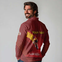 Personalized Spain Cycling Long Sleeve Polo Shirt You Don't Stop Cycling When You Get Old - Wonder Print Shop