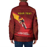Personalized Spain Cycling Padded Jacket You Don't Stop Cycling When You Get Old - Wonder Print Shop