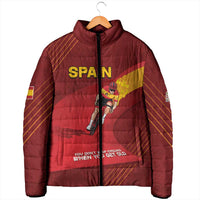 Personalized Spain Cycling Padded Jacket You Don't Stop Cycling When You Get Old - Wonder Print Shop
