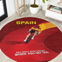Spain Cycling Round Carpet You Don't Stop Cycling When You Get Old - Wonder Print Shop