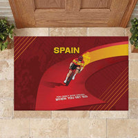 Spain Cycling Rubber Doormat You Don't Stop Cycling When You Get Old - Wonder Print Shop