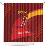 Spain Cycling Shower Curtain You Don't Stop Cycling When You Get Old - Wonder Print Shop