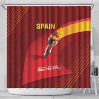 Spain Cycling Shower Curtain You Don't Stop Cycling When You Get Old - Wonder Print Shop