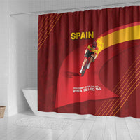 Spain Cycling Shower Curtain You Don't Stop Cycling When You Get Old - Wonder Print Shop