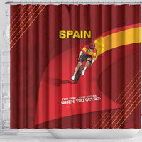 Spain Cycling Shower Curtain You Don't Stop Cycling When You Get Old - Wonder Print Shop