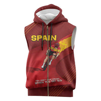 Personalized Spain Cycling Sleeveless Zip Hoodie You Don't Stop Cycling When You Get Old - Wonder Print Shop