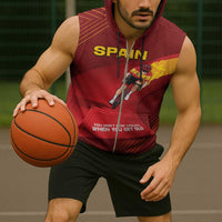 Personalized Spain Cycling Sleeveless Zip Hoodie You Don't Stop Cycling When You Get Old - Wonder Print Shop