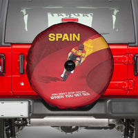 Spain Cycling Spare Tire Cover You Don't Stop Cycling When You Get Old - Wonder Print Shop
