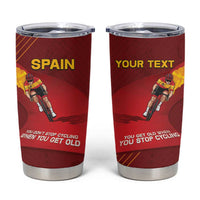 Personalized Spain Cycling Tumbler Cup You Don't Stop Cycling When You Get Old - Wonder Print Shop