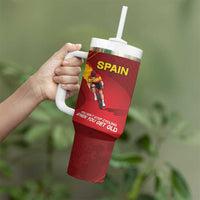 Personalized Spain Cycling Tumbler With Handle You Don't Stop Cycling When You Get Old - Wonder Print Shop