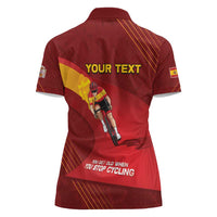 Personalized Spain Cycling Women Polo Shirt You Don't Stop Cycling When You Get Old - Wonder Print Shop