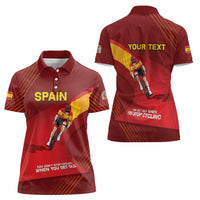Personalized Spain Cycling Women Polo Shirt You Don't Stop Cycling When You Get Old - Wonder Print Shop