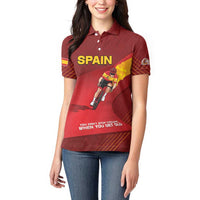 Personalized Spain Cycling Women Polo Shirt You Don't Stop Cycling When You Get Old - Wonder Print Shop