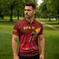 Personalized Spain Cycling Zipper Polo Shirt You Don't Stop Cycling When You Get Old - Wonder Print Shop