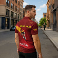 Personalized Spain Cycling Zipper Polo Shirt You Don't Stop Cycling When You Get Old - Wonder Print Shop