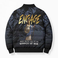 Ancient Greek Athena Bomber Puffer Jacket Goddess Of Wisdom - Wonder Print Shop