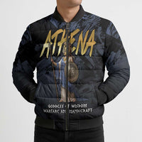 Ancient Greek Athena Bomber Puffer Jacket Goddess Of Wisdom - Wonder Print Shop