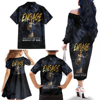 Ancient Greek Athena Family Matching Off The Shoulder Long Sleeve Dress and Hawaiian Shirt Goddess Of Wisdom - Wonder Print Shop