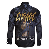 Ancient Greek Athena Family Matching Off The Shoulder Long Sleeve Dress and Hawaiian Shirt Goddess Of Wisdom - Wonder Print Shop