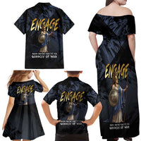 Ancient Greek Athena Family Matching Off Shoulder Maxi Dress and Hawaiian Shirt Goddess Of Wisdom - Wonder Print Shop