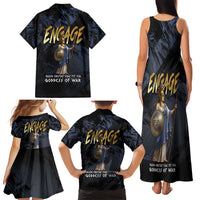 Ancient Greek Athena Family Matching Tank Maxi Dress and Hawaiian Shirt Goddess Of Wisdom - Wonder Print Shop