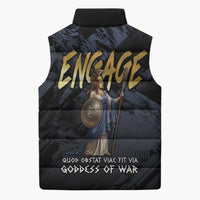 Ancient Greek Athena Sleeveless Puffer Jacket Goddess Of Wisdom - Wonder Print Shop
