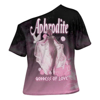 Ancient Greek Aphrodite Cross Shoulder Shirt Goddess Of Beauty - Wonder Print Shop