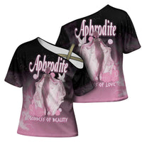 Ancient Greek Aphrodite Cross Shoulder Shirt Goddess Of Beauty - Wonder Print Shop