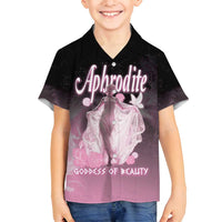 Ancient Greek Aphrodite Family Matching Off Shoulder Maxi Dress and Hawaiian Shirt Goddess Of Beauty - Wonder Print Shop
