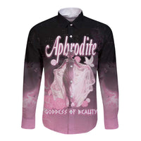 Ancient Greek Aphrodite Long Sleeve Button Shirt Goddess Of Beauty - Wonder Print Shop