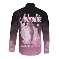 Ancient Greek Aphrodite Long Sleeve Button Shirt Goddess Of Beauty - Wonder Print Shop