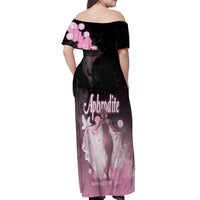 Ancient Greek Aphrodite Off Shoulder Maxi Dress Goddess Of Beauty - Wonder Print Shop