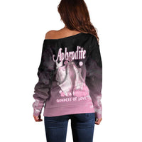 Ancient Greek Aphrodite Off Shoulder Sweater Goddess Of Beauty - Wonder Print Shop