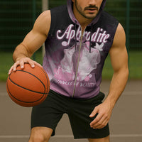 Ancient Greek Aphrodite Sleeveless Zip Hoodie Goddess Of Beauty - Wonder Print Shop